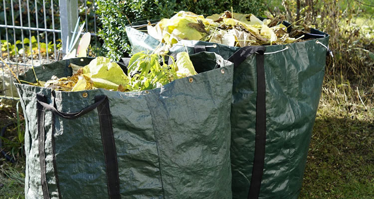 bin bags of garden waste