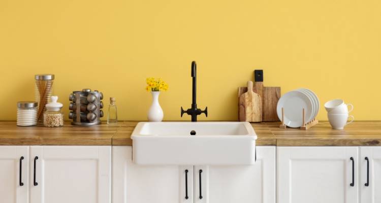 yellow kitchen