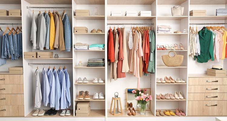 inside of wardrobe