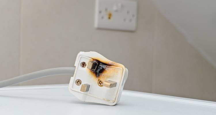 electrical surge broken plug