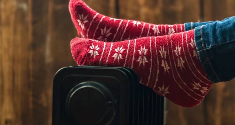 feet on a radiator