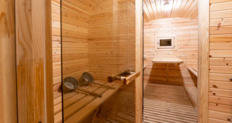 inside a sauna