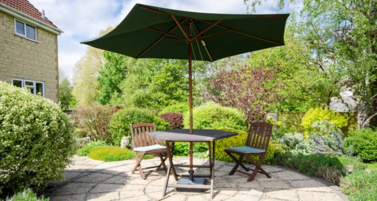 umbrella in garden