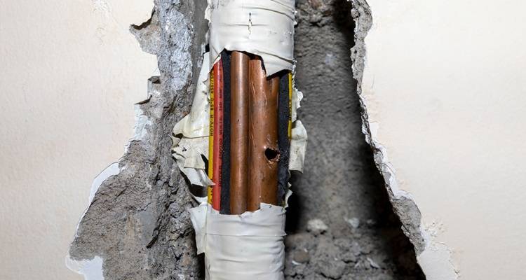 frozen pipe damage