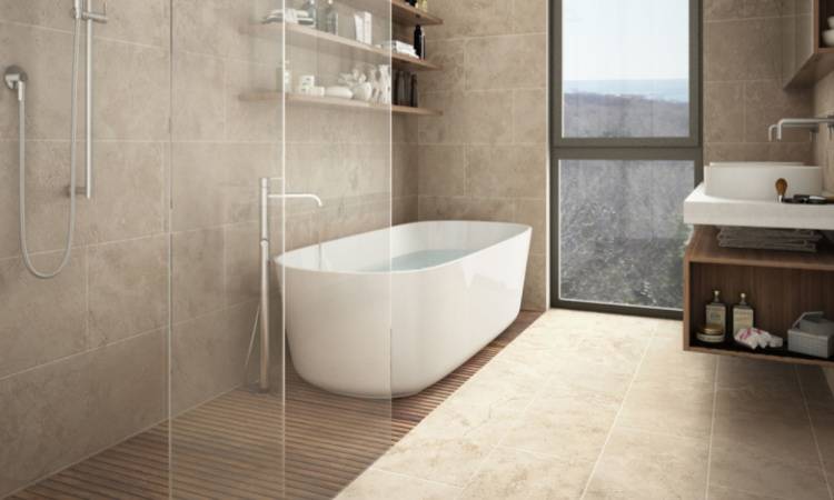 bathroom with bath