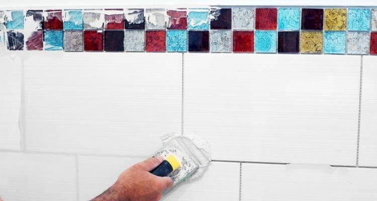 Bathroom tile grouting