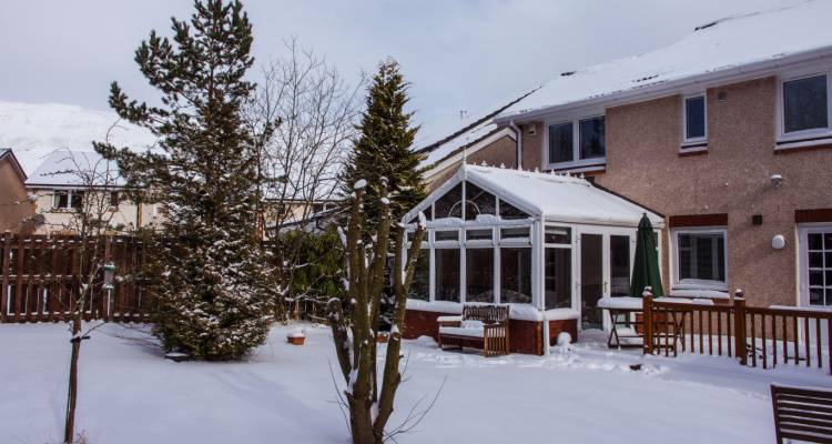 conservatory in winter