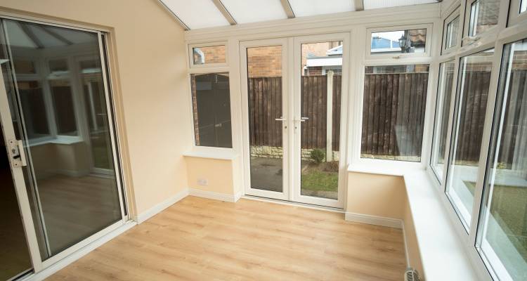 inside an empty conservatory