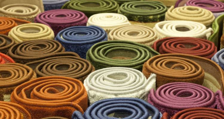 rolls of rugs