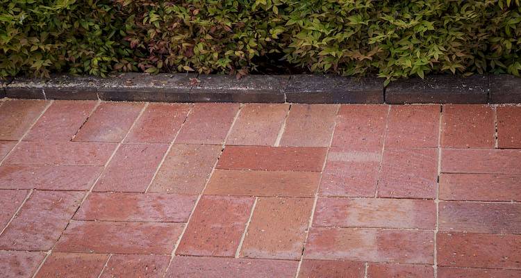 Brick block paving