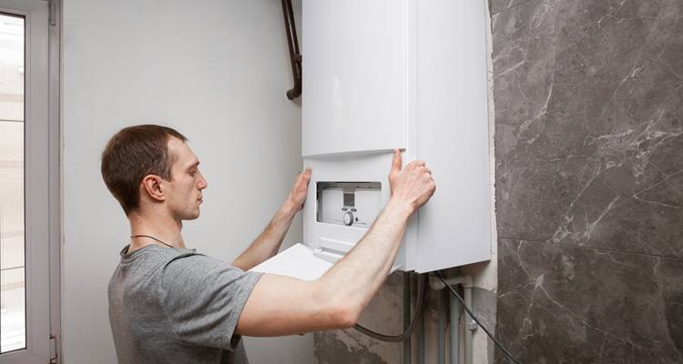 man and boiler