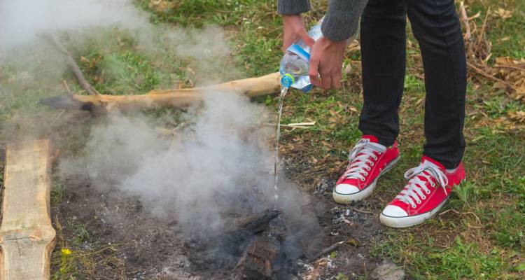 putting out the bonfiree