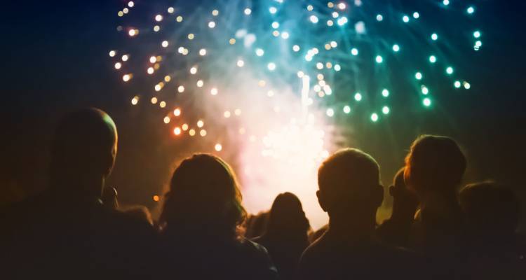 people watching fireworks