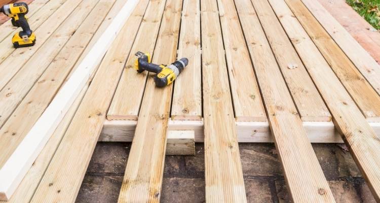 Laying a new decking area