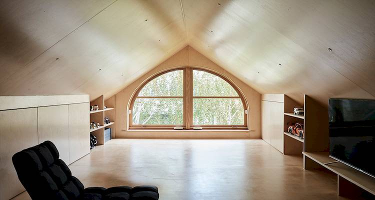 completed bungalow loft conversion used as a living room
