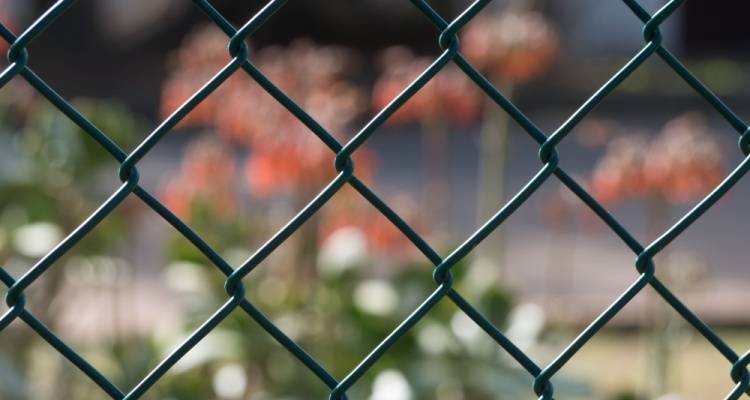 chain link fencing close up