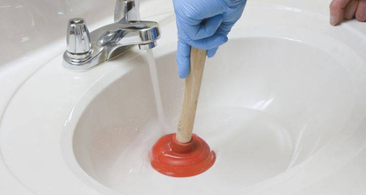 unblocking bathroom sink