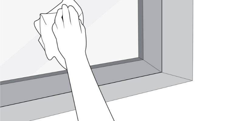 how to clean interior windows step 3