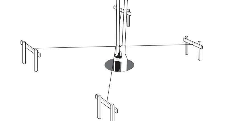 how to concrete in fence posts step 2