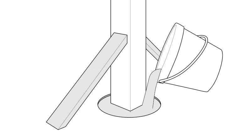 how to concrete in fence posts step 6