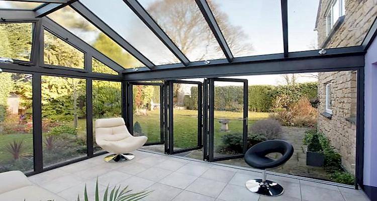 Black and glass conservatory
