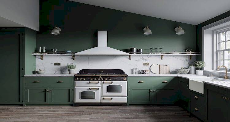 cream range cooker