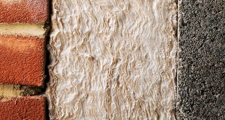 cavity wall insulation cost guide — closeup of insulated walls