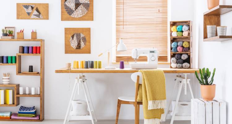 craft room with desk