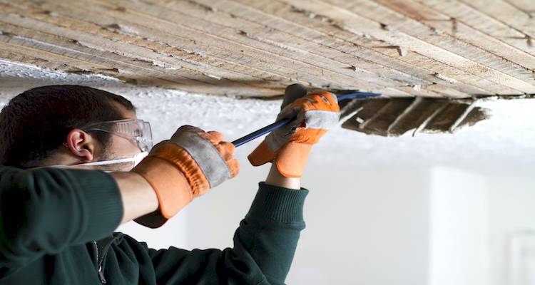 removing plaster