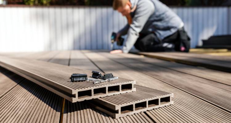 decking being installed