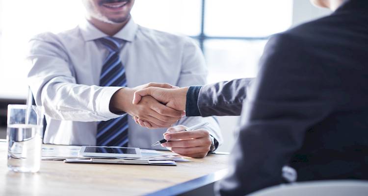 businessmen shaking hands