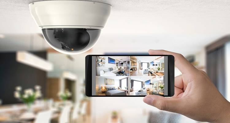 CCTV camera and phone