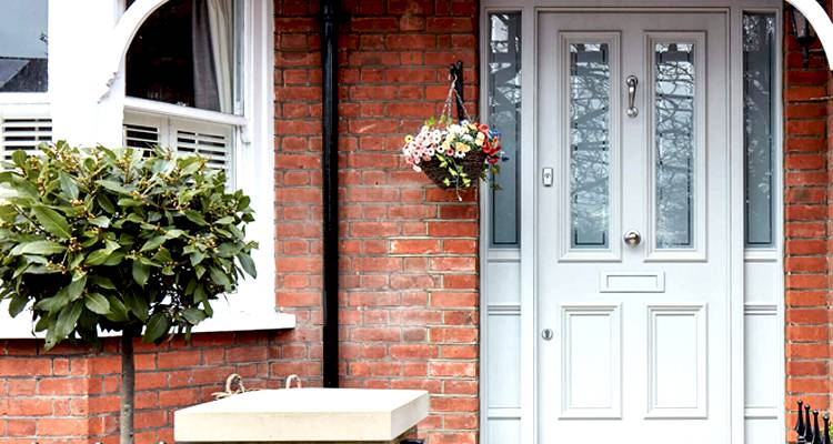 White front door