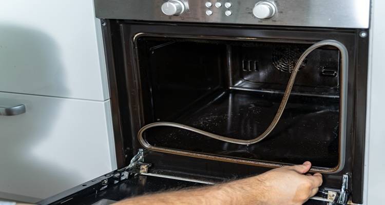 oven seal hanging off