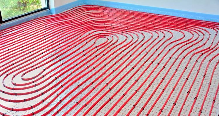 underfloor heating red