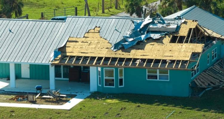 roof destroyed in storm