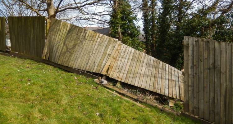 collapsed fence