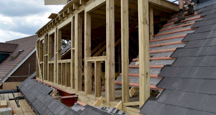 Dormer loft conversion frame