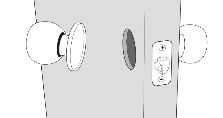 how to install a door handle step 2