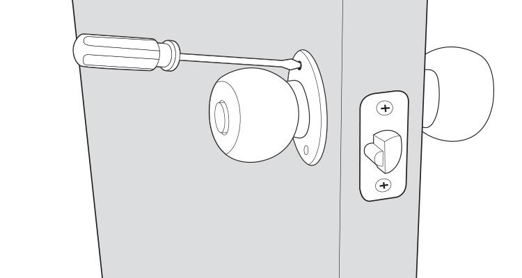 how to install a door handle step 3