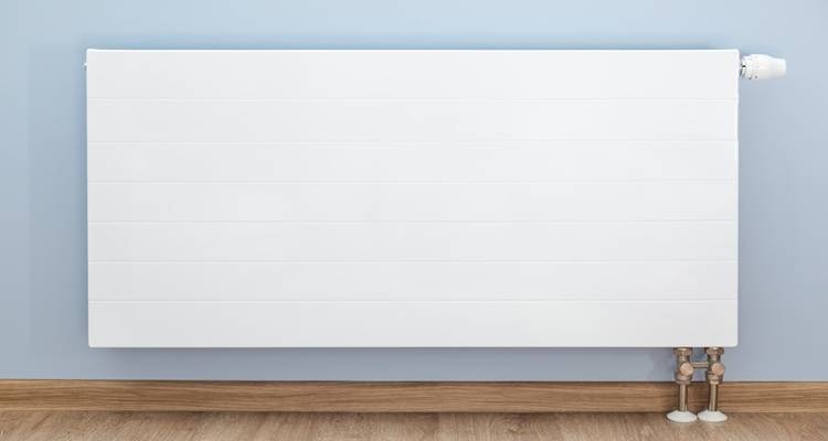 white flat radiator