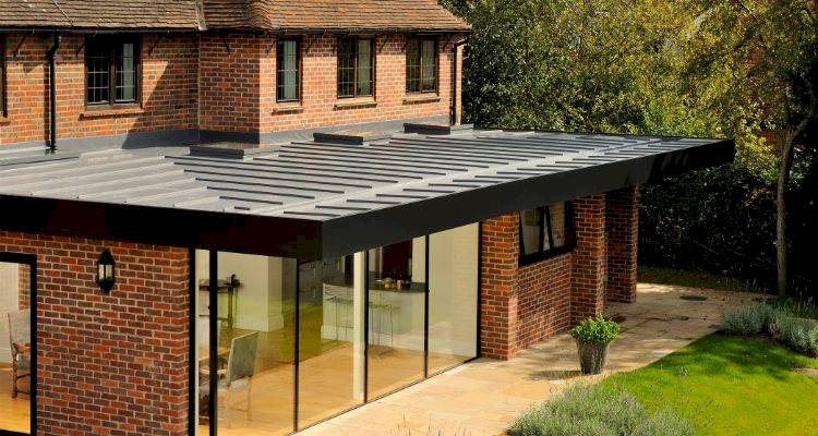 flat roof on house extension