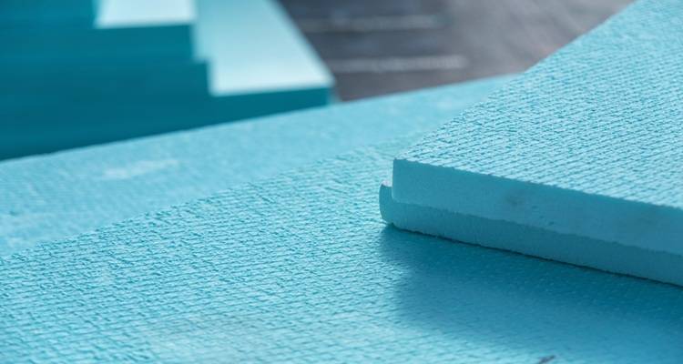 blue insulation boards