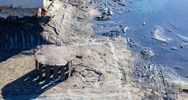 leaking flat roof