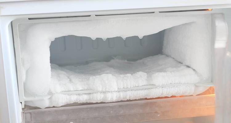 iced up freezer