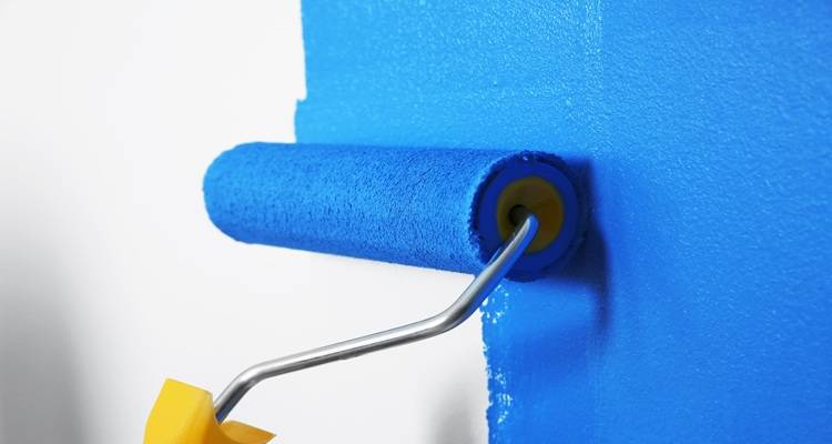 paint roller blue