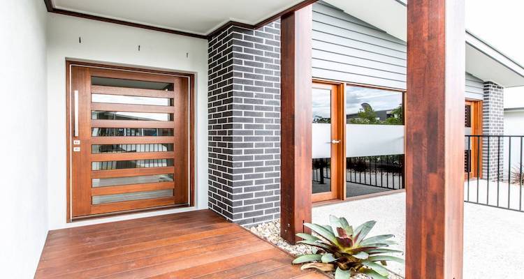 Wooden front door