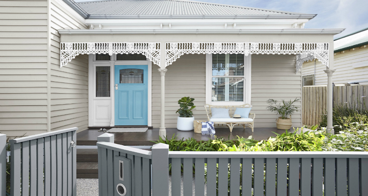 blue front door