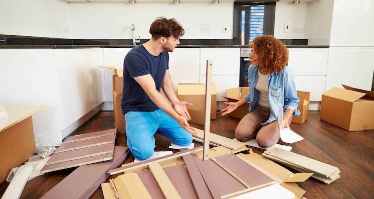 Assembling flat pack furniture