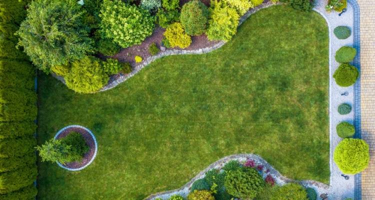 garden arieal view